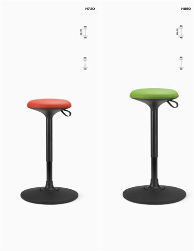 Балансирующее кресло LD SEATING PIN H730 для посетителей, с высоким газлифтом