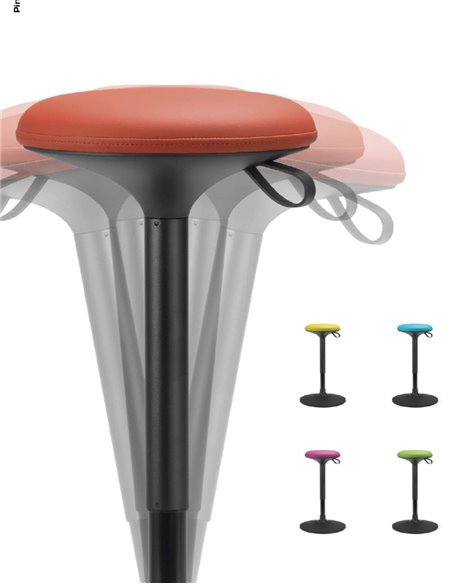 Балансирующее кресло LD SEATING PIN H730 для посетителей, с высоким газлифтом