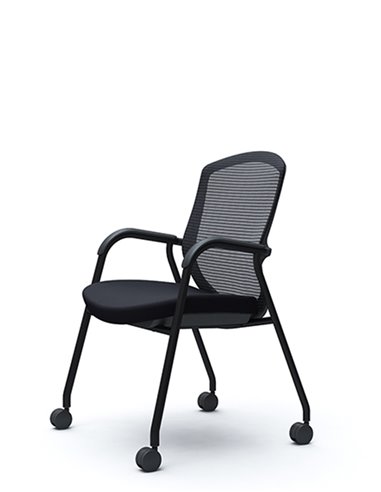 Кресло Okamura Contessa Guest chair Black для посетителей, на ножках