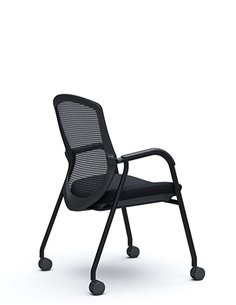 Кресло Okamura Contessa Guest chair Black для посетителей, на ножках 2