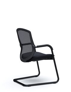 Кресло Okamura Contessa Guest chair Black для посетителей, на полозьях 2