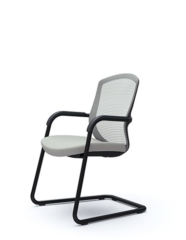 Кресло Okamura Contessa Guest chair Black для посетителей, на полозьях