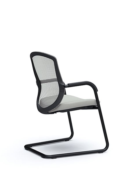 Кресло Okamura Contessa Guest chair Black для посетителей, на полозьях