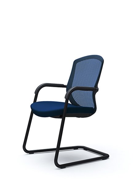 Кресло Okamura Contessa Guest chair Black для посетителей, на полозьях