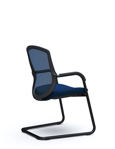 Кресло Okamura Contessa Guest chair Black для посетителей, на полозьях