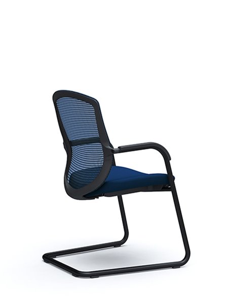 Кресло Okamura Contessa Guest chair Black для посетителей, на полозьях