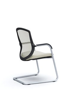 Кресло Okamura Contessa Guest chair Silver для посетителей, на полозьях 2