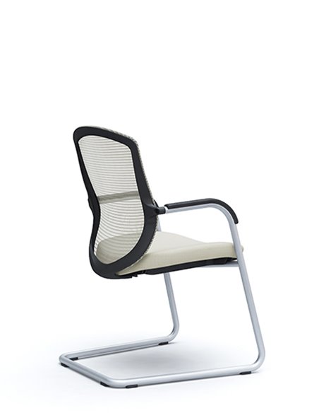 Кресло Okamura Contessa Guest chair Silver для посетителей, на полозьях