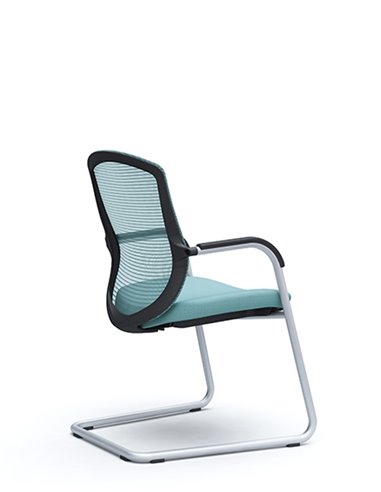 Кресло Okamura Contessa Guest chair Silver для посетителей, на полозьях