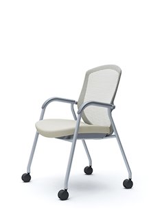 Кресло Okamura Contessa Guest chair Silver для посетителей, на ножках