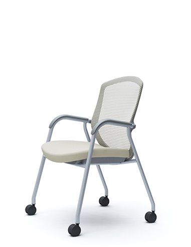 Кресло Okamura Contessa Guest chair Silver для посетителей, на ножках