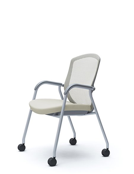 Кресло Okamura Contessa Guest chair Silver для посетителей, на ножках