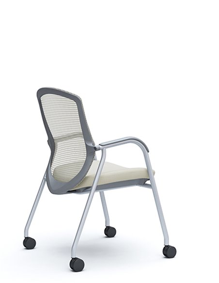 Кресло Okamura Contessa Guest chair Silver для посетителей, на ножках