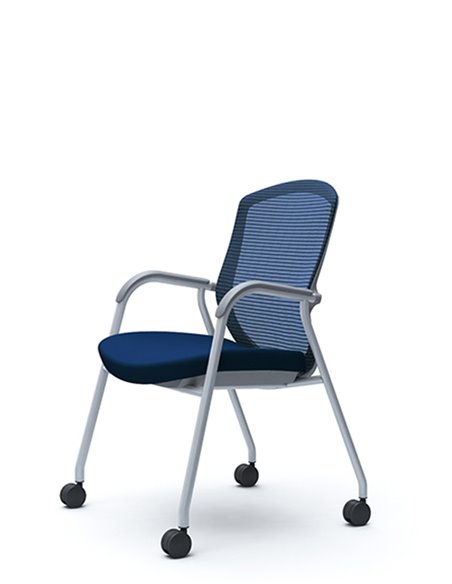 Кресло Okamura Contessa Guest chair Silver для посетителей, на ножках