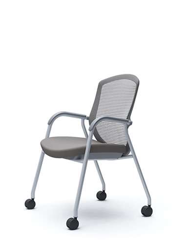Кресло Okamura Contessa Guest chair Silver для посетителей, на ножках