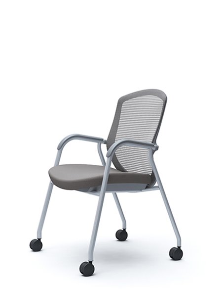 Кресло Okamura Contessa Guest chair Silver для посетителей, на ножках