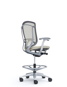 Кресло OKAMURA CONTESSA SECONDA HIGH SILVER, с подставкой для ног 2