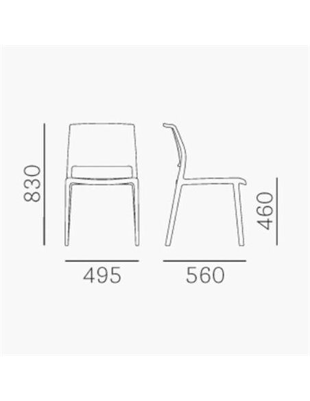 Стул PEDRALI ARA 310 красный