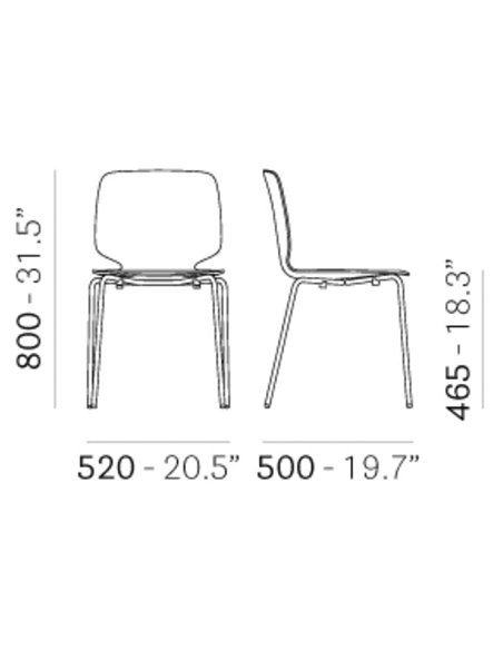 Стул PEDRALI BABILA 2730 черный