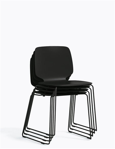 Стул PEDRALI BABILA 2740 BLACK на полозьях