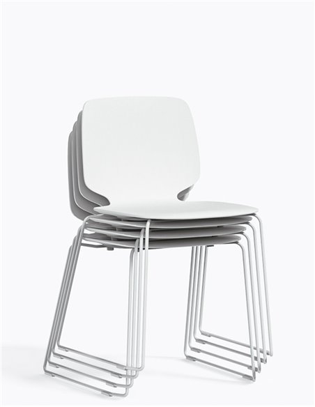 Стул PEDRALI BABILA 2740 WHITE на полозьях