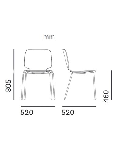 Стул PEDRALI BABILA 2710 черный