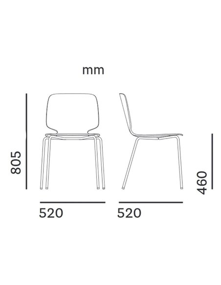 Стул PEDRALI BABILA 2710 черный