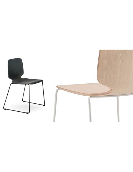 Стул PEDRALI BABILA 2720 BLACK на полозьях