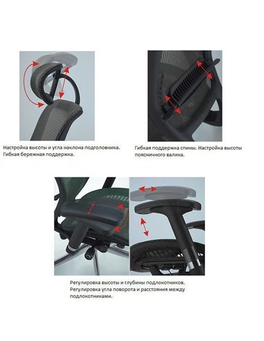 Кресло EXPERT Spark (SR-01G) для руководителя, эргономичное, цвет серый