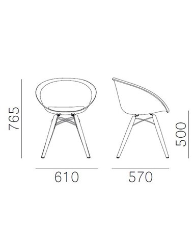 Стул PEDRALI GLISS 904/A