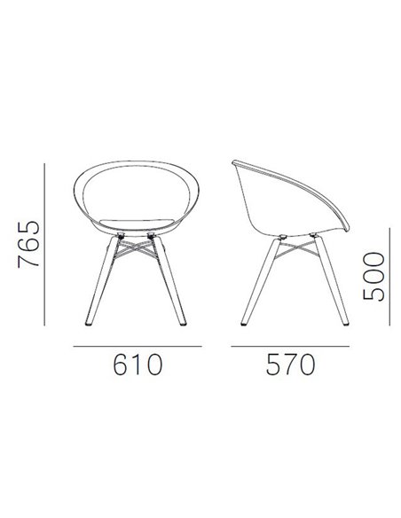 Стул PEDRALI GLISS 904/A
