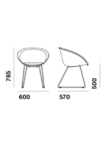 Стул PEDRALI GLISS 1020