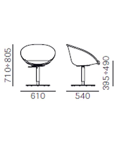 Стул PEDRALI GLISS 1050