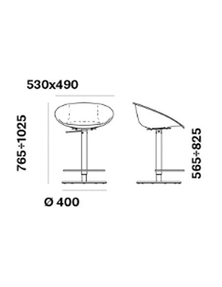 Стілець барний PEDRALI GLISS 990