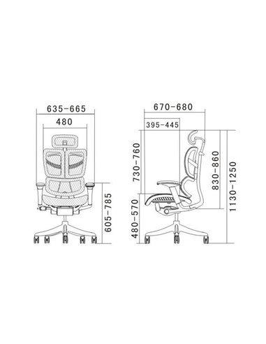Кресло EXPERT Fly (FL-01G) для руководителя, ортопедическое, цвет серый
