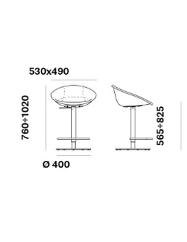 Стул барный PEDRALI GLISS 980