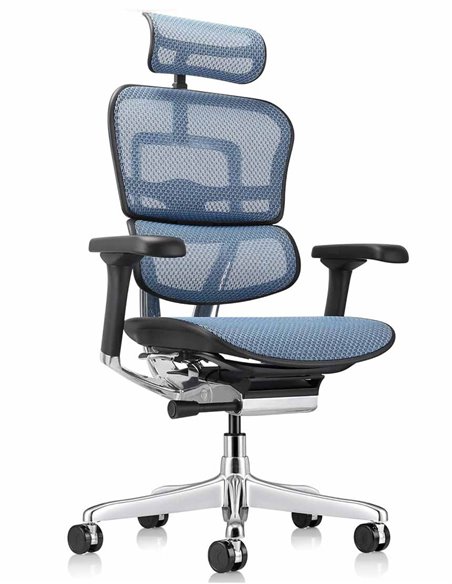 Кресло ERGOHUMAN ELITE 2 (EHE2-AB-HAM-5D-L, сетка T-168-B4 Cobalt), эргономичное