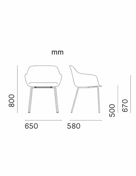 Стул PEDRALI BABILA XL 2733R
