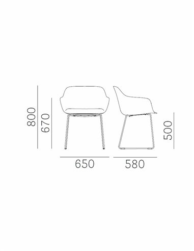 Стул PEDRALI BABILA XL 2743R