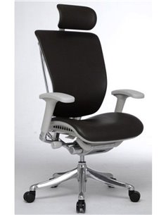 Кресло EXPERT Spring Leather (SPL01-G) для руководителя, эргономичное, черная кожа